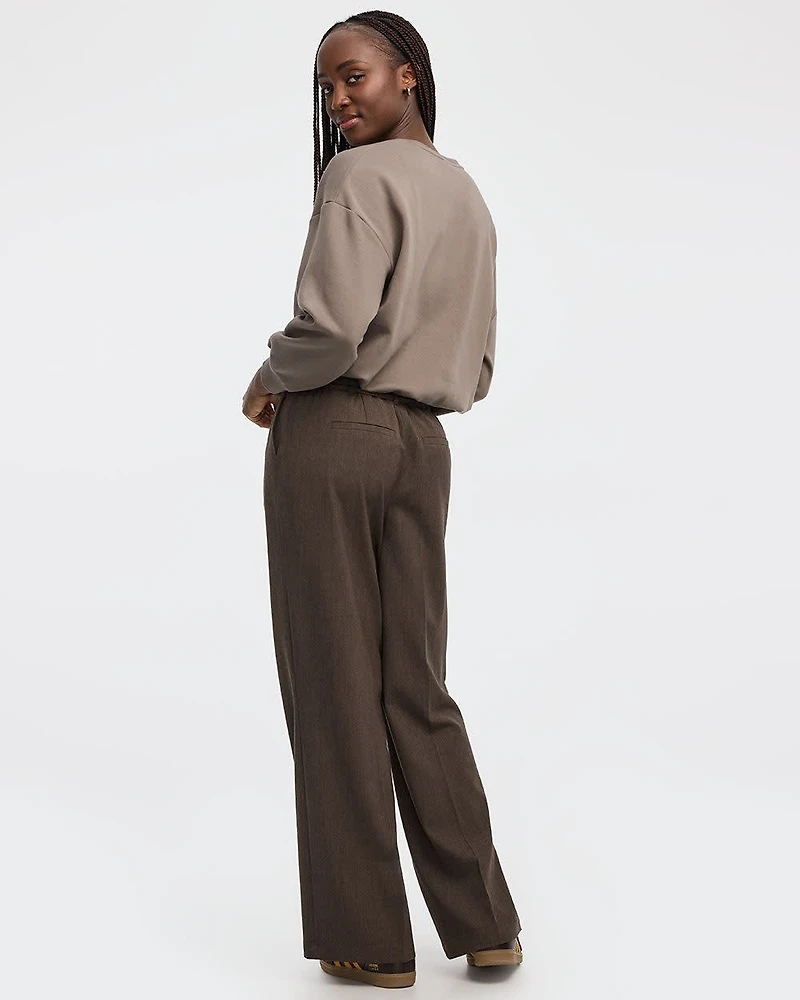 Pull en molleton avec ourlet bouffant