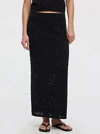 Jupe maxi en tricot crocheté à enfiler