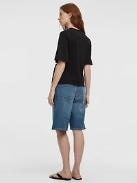 T-shirt à col rond avec noeud