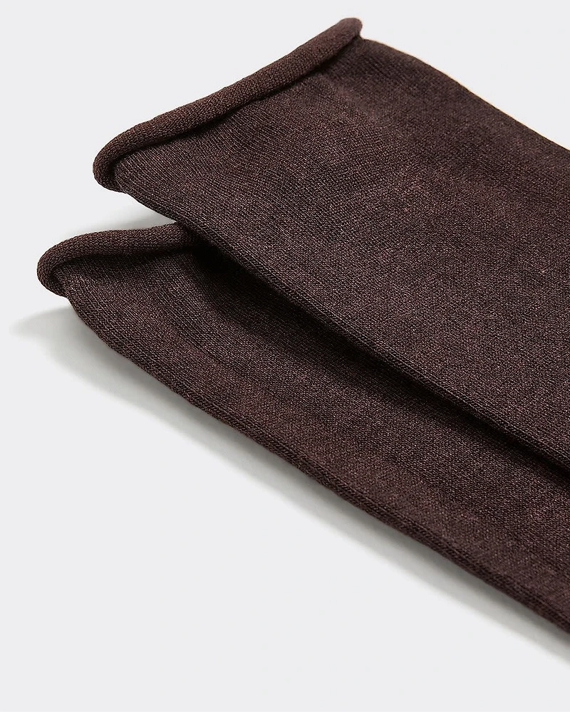 Heather Bamboo Viscose Crew Socks