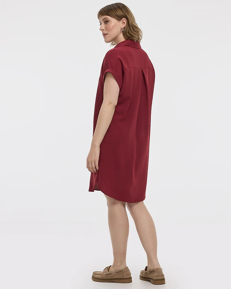 Short-Sleeve Shirt Dress
