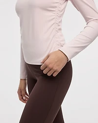 Long-Sleeve Crew-Neck Tee with Shirred Sides - PULSE (R) Hyba