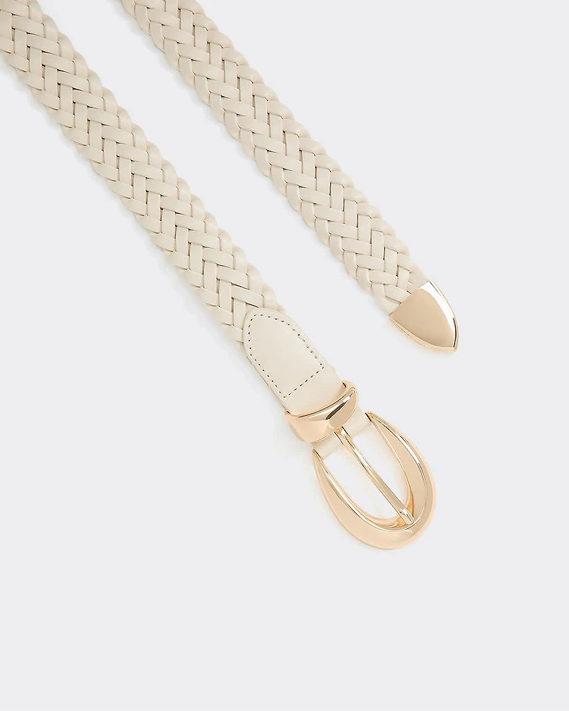 Braided Faux Leather Belt