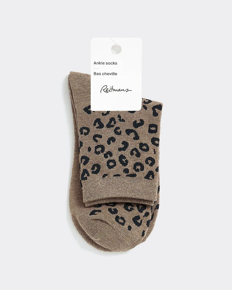 Leopard Anklet Socks