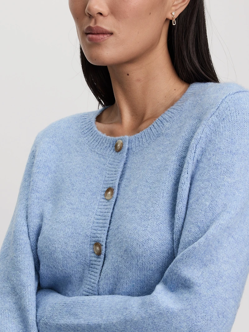 Crew-Neck Cardigan