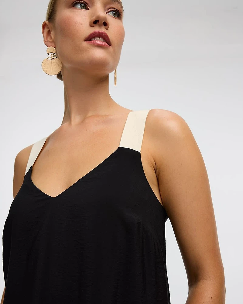 Sleeveless Maxi Dress with Contrast Straps