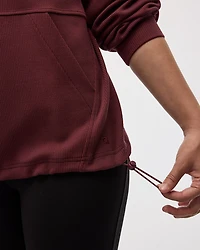 Pull en tricot ottoman à manches longues et col rond - Hyba