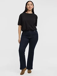 Jean à jambe évasée et taille mi-haute - Coupe Courbes