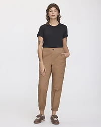 Pantalon jogger en popeline avec poches cargo - Long
