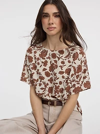 Blouse t-shirt à col rond