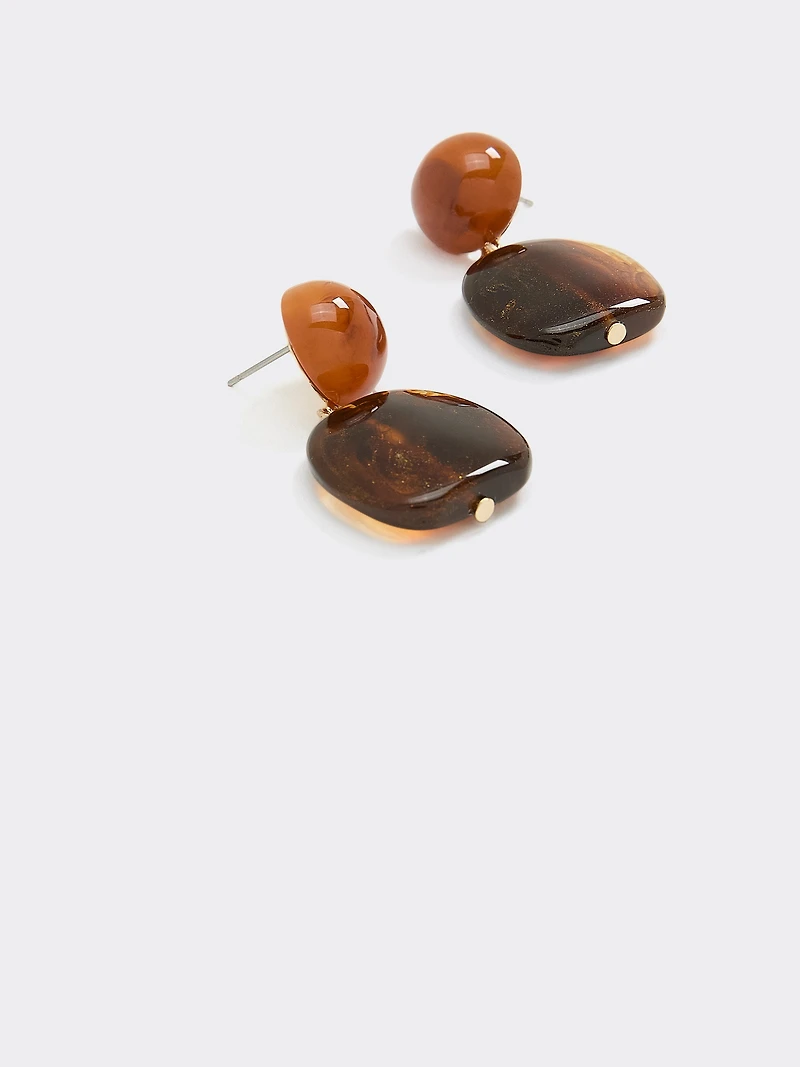 Resin Pendant Earrings