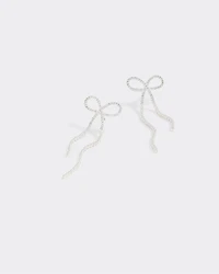 Rhinestone Bow Earrings