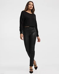 Skinny-Leg High-Rise Coated Jeans - The Signature (R)