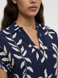 Robe droite à manches courtes