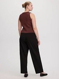Veste en tricot sans manches à col V