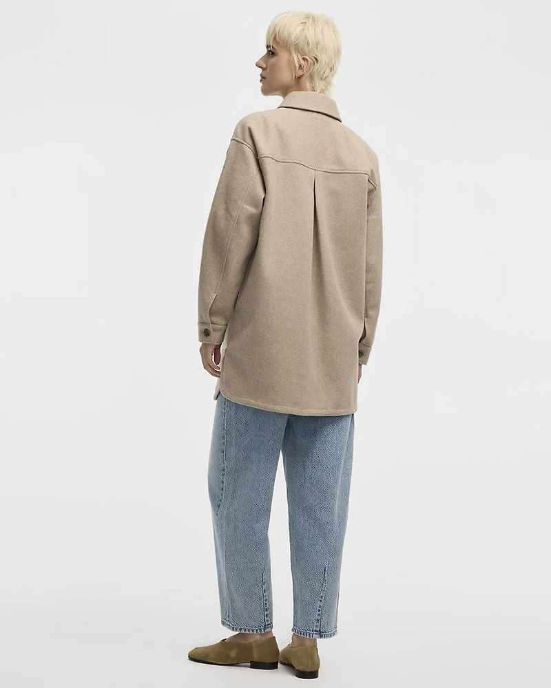 Veste-chemise longue avec poches