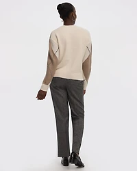 Pull à manches longues et col rond motif de losanges