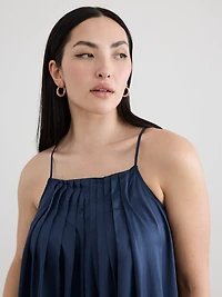 Robe maxi sans manches à col carré