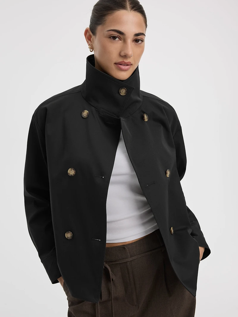 Short Mock-Neck Coat