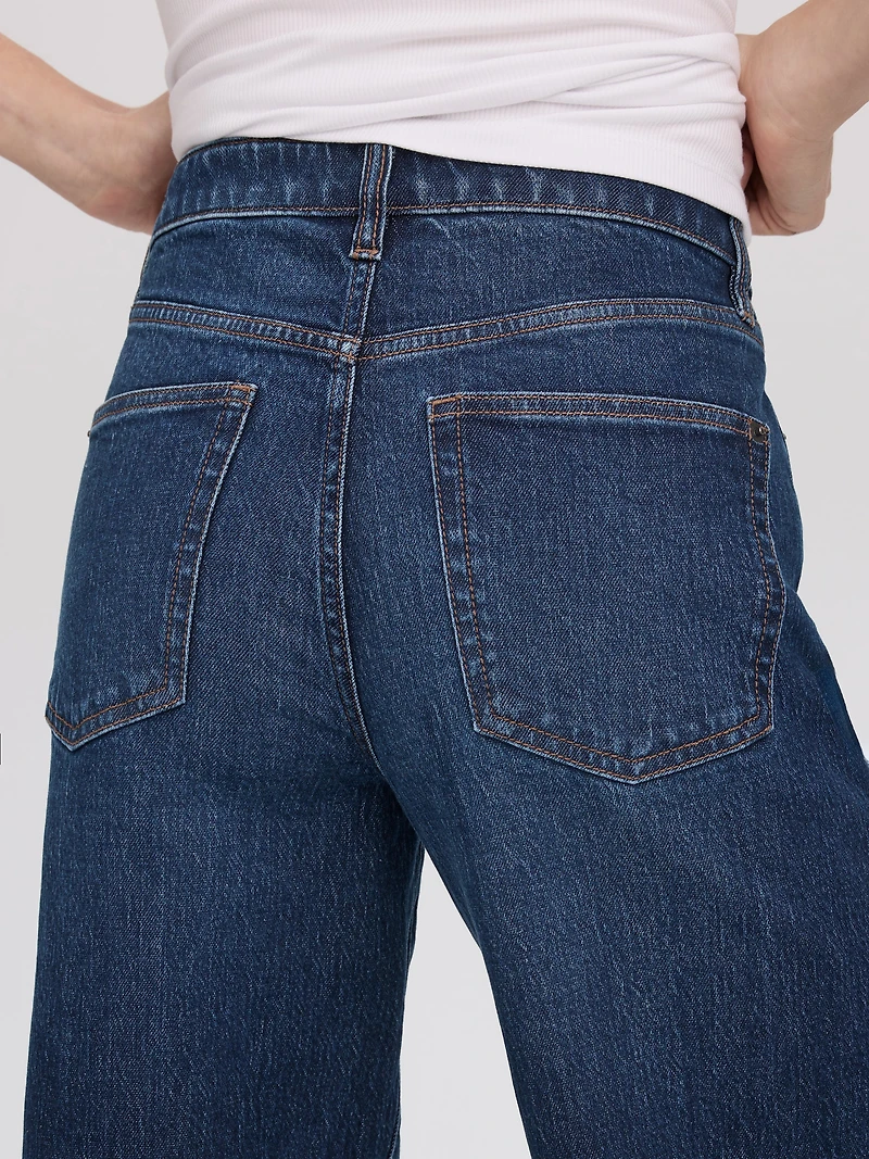 Wide-Leg Mid-Rise Jean