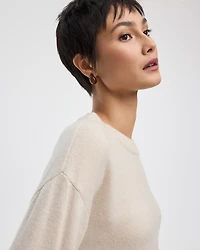 Cashmere-Blend Crew-Neck Pullover