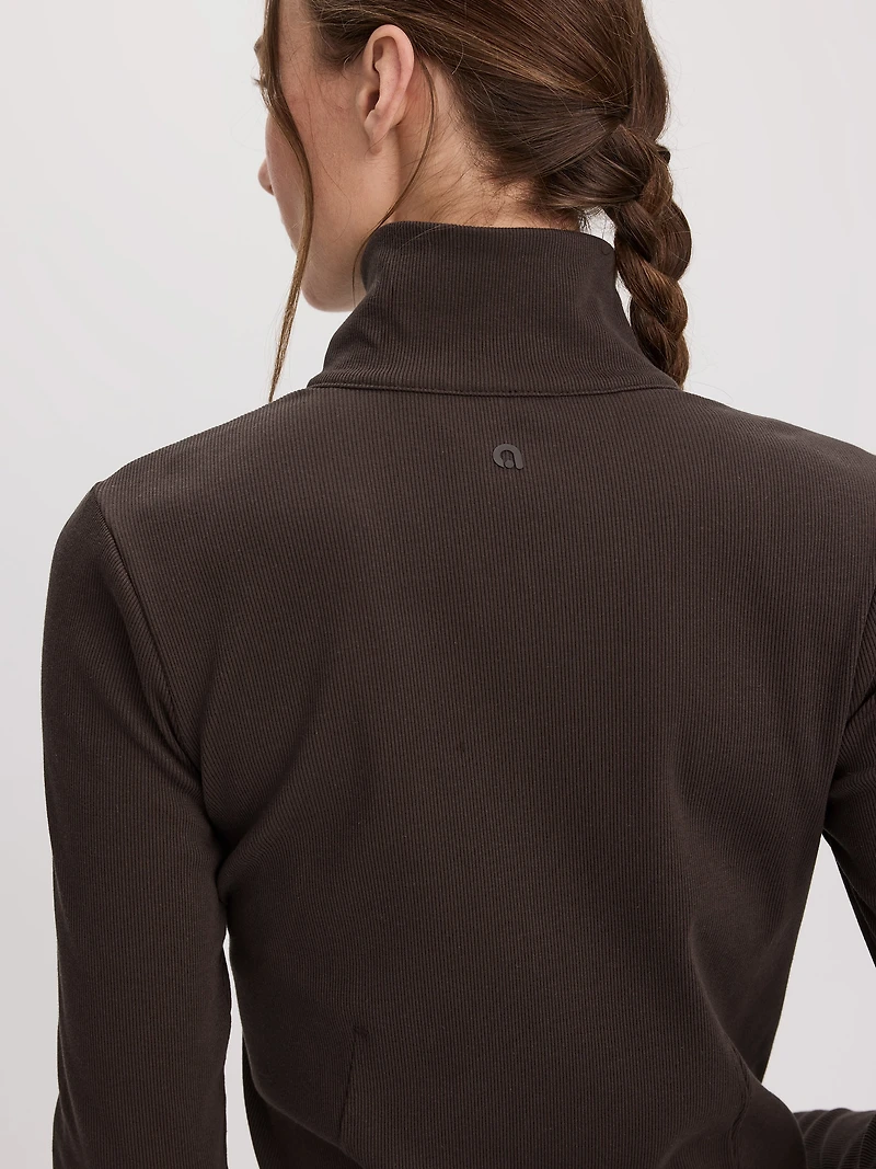 Ribbed Fitted Jacket - Hyba
