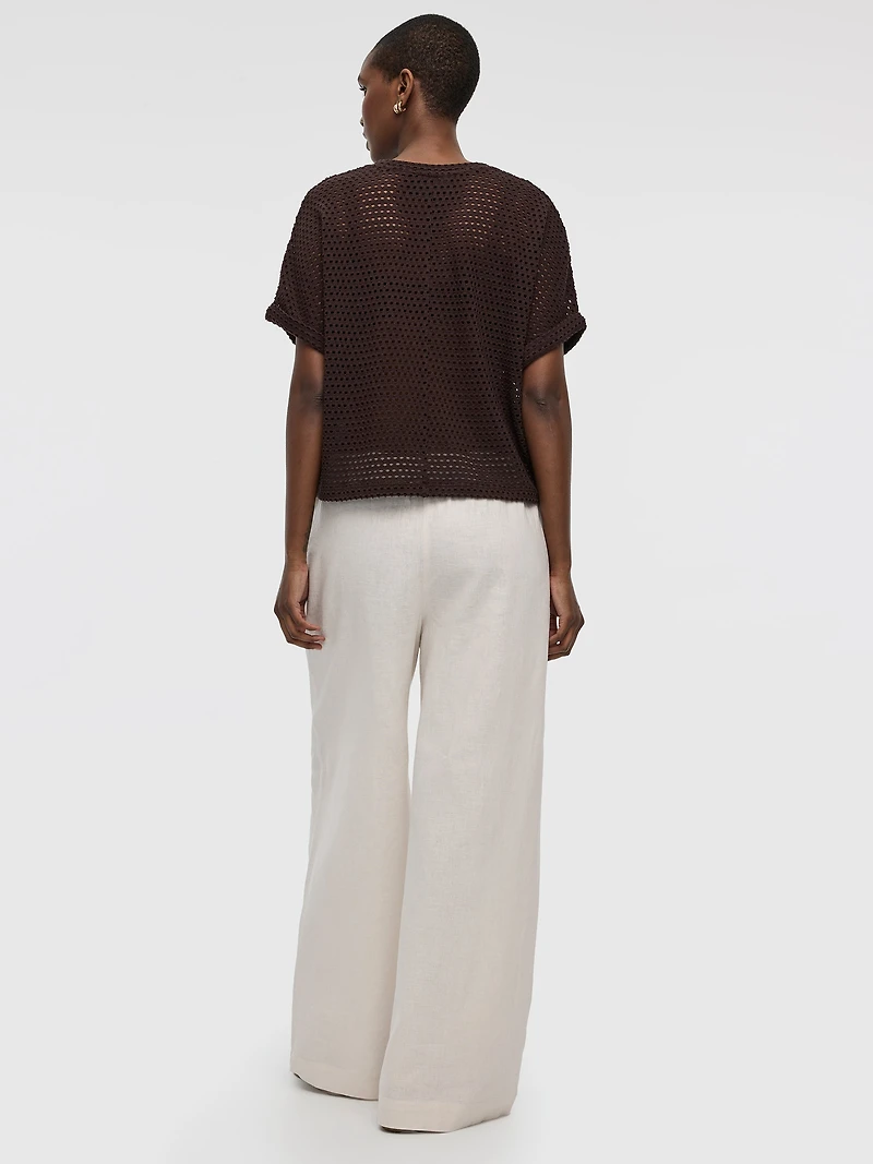 T-shirt à manches courtes dolman et col bateau