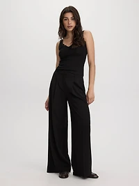Pantalon à jambe large et taille haute - L’Intemporelle