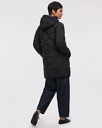 Long Hooded Puffer Jacket