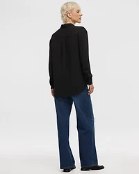 Long-Sleeve Buttoned-Down Blouse