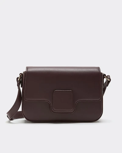 Faux Leather Crossbody Bag