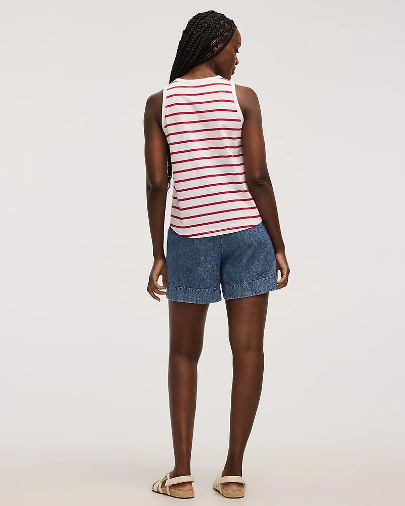 Striped Crew-Neck Tank
