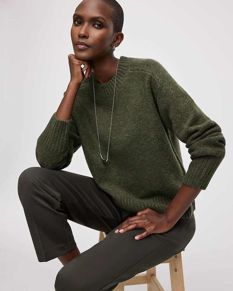 Long-Sleeve Crew-Neck PlushSoft Pullover