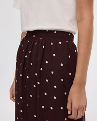 Pleated-Chiffon Midi Skirt