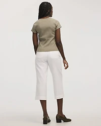 Fitted Crew-Neck Ribbed T-Shirt