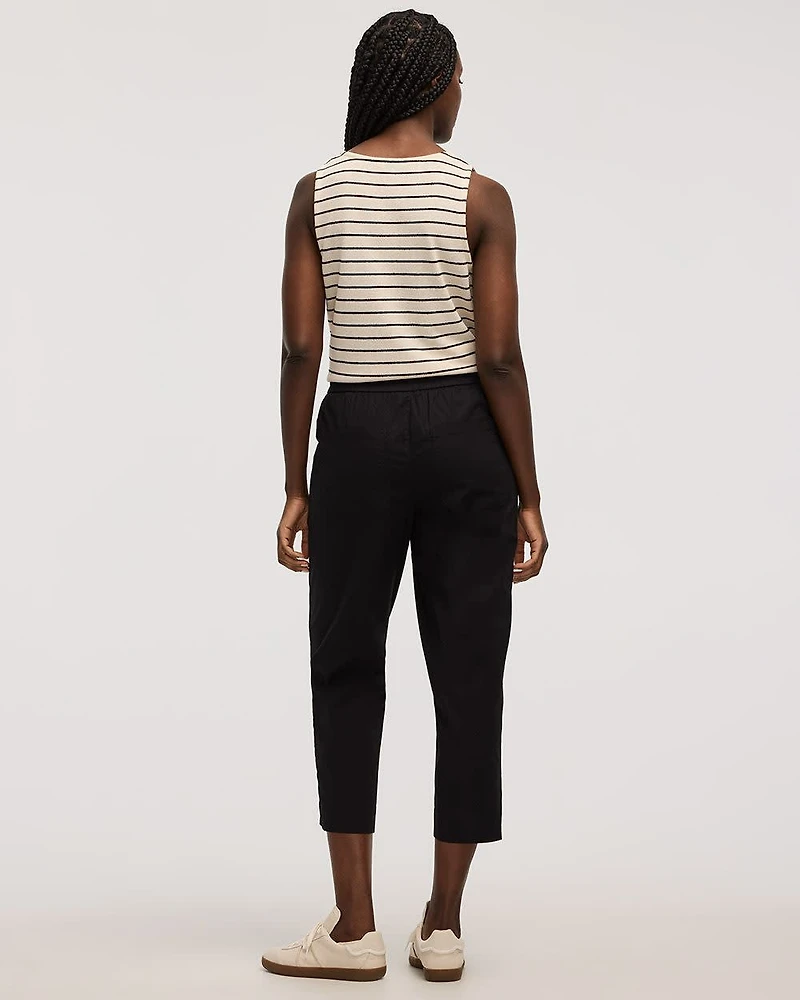 Poplin Capri Pants