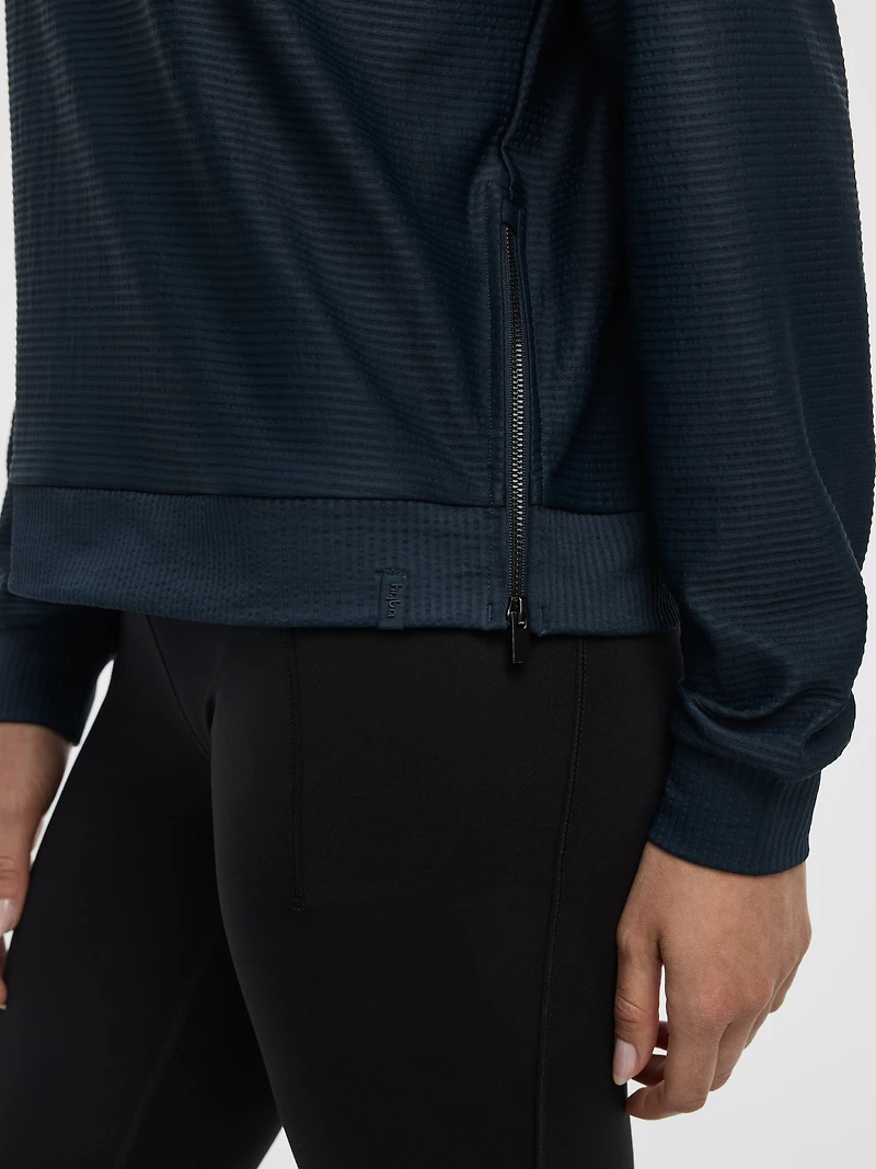 Pull à col rond avec zips - Hyba