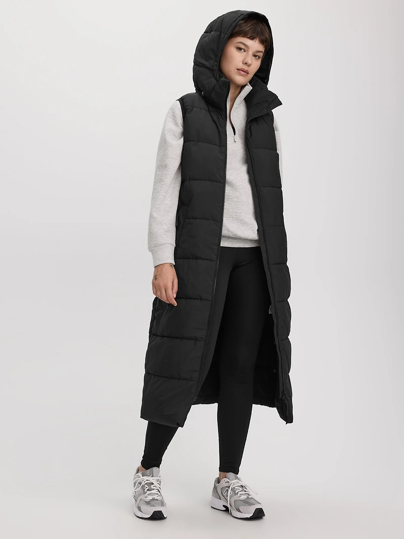 Long Quilted Sleeveless Vest - Hyba