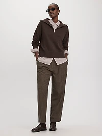 Houndstooth Mid-Rise Barrel Pants - The Timeless Curvy Fit