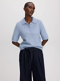 Pull polo à manches courtes