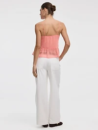 V-Neck Tank with Ruffles