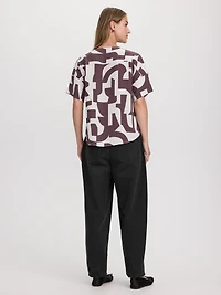 Crew-Neck T-Shirt Blouse