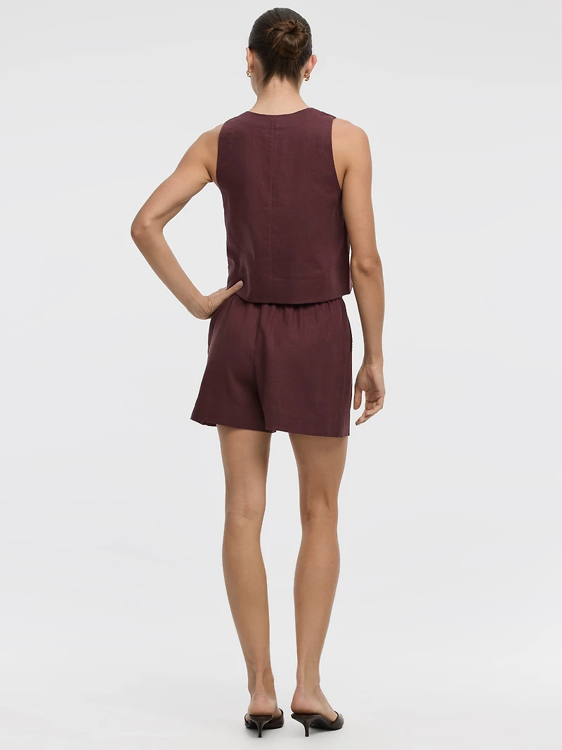 Débardeur en mélange de lin