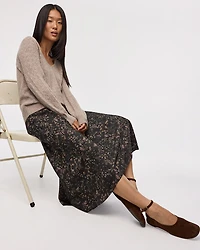 Jupe midi A silhouette en satin