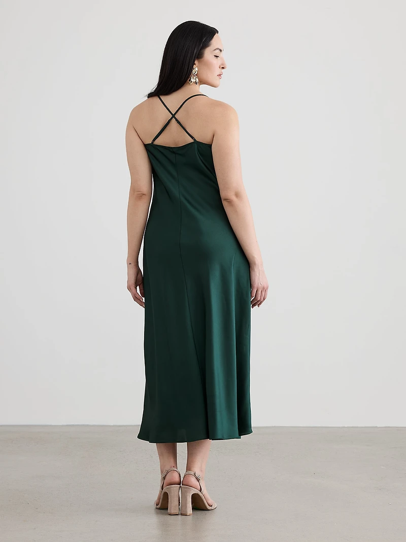 Sleeveless Maxi Dress with Cowl Neckline