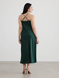 Sleeveless Maxi Dress with Cowl Neckline