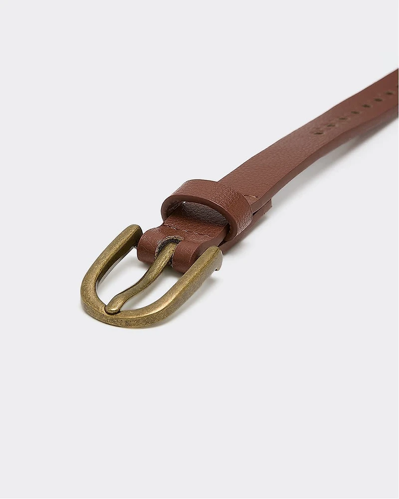 Ceinture étroite en faux cuir