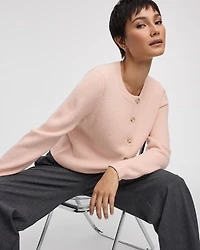 Long-Sleeve Crew-Neck PlushSoft Cardigan