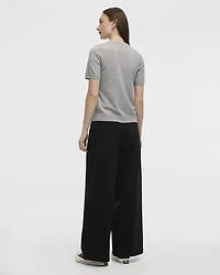 Short-Sleeve Buttoned-Down Cardigan