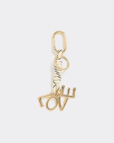 Knotted Bag Charm with "LOVE" Charms